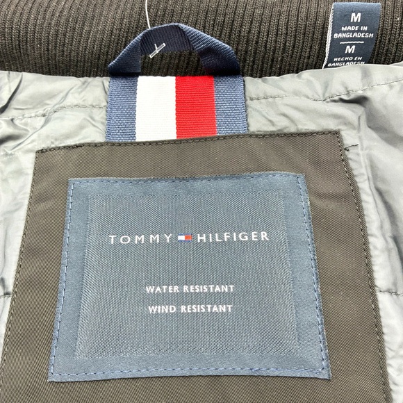 Tommy Hilfiger Men's Black Bomber Jacket, Water and Wind Resistant, Size M - Picture 11 of 14